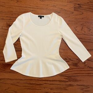 Ann Taylor cream color peplum top